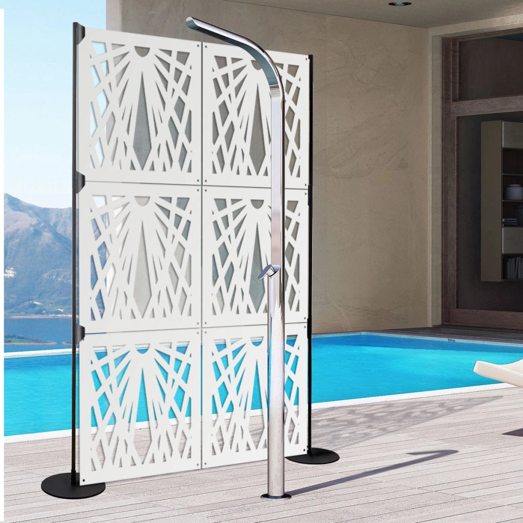 LASER - Pannello in PVC traforato - Parasole Colore: bianco, Misura: 73x73 cm