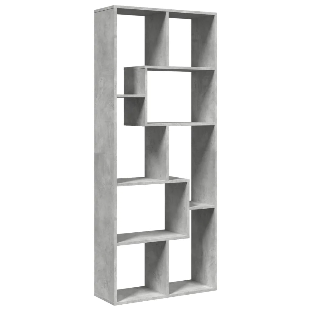 Libreria Divisorio Grigio Cemento 67x25x161,5 cm in Truciolato 858078