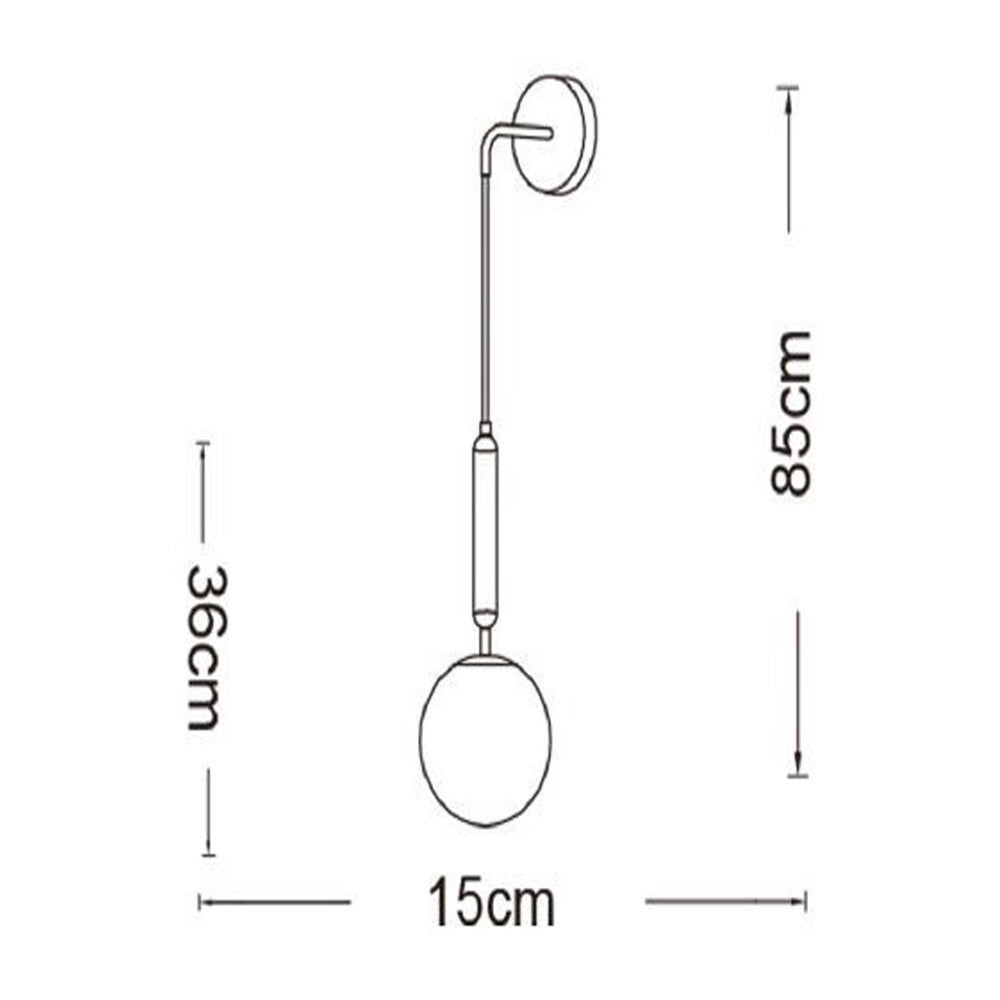 Trade Shop - Applique Lampada A Parete Pendente Stile Contemporaneo Con Attacco G9 Bronzo Interno Aq56 -