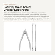 Cracker per frutti di mare in acciaio inossidabile - forchette per frutti di mare - apripomodori - accessori da cucina - sostenibile - resistente al lavastoviglie - cracker per frutti di mare