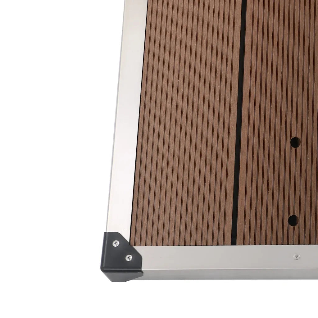 Piatto Doccia da Esterni in Acciaio Inox WPC 110x62 cm Marrone 48204