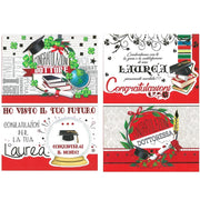 Trade Shop - Biglietto Auguri Laurea Congratulazioni 11,7x17cm Busta Rosso Un Pensiero Per Te -