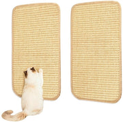 Sostegno per gatti, 2 pezzi, striscia di gatto, tappeto sisal per gatti, striscia di gatto autoadesiva per gatti, pannello di gatto con tappeto sisal, 50 x 25 cm, beige