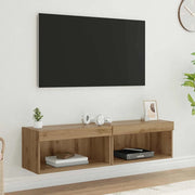 Set mobile TV con LED 2 pcs Rovere artigianale 60 x 30 x 30 cm