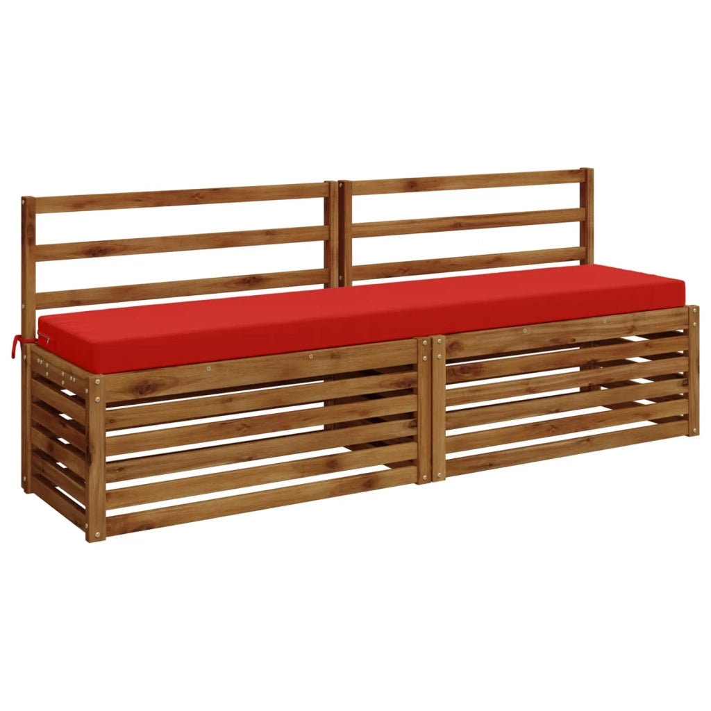 Cuscini per Panchina a 2 Pezzi SOEST 2 pz 100% Poliestere Rosso 950001