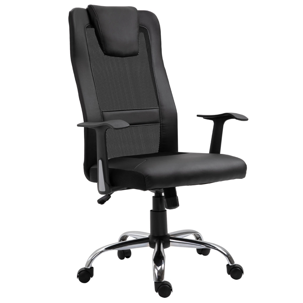 Sedia da ufficio ergonomica girevole ¨C zephmum ¨C PU nero 66x73x108-118 cm