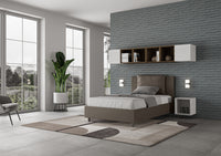 Letto 1 Piazza e Mezzo 120x210 cm Senza Rete Antea Cappuccino