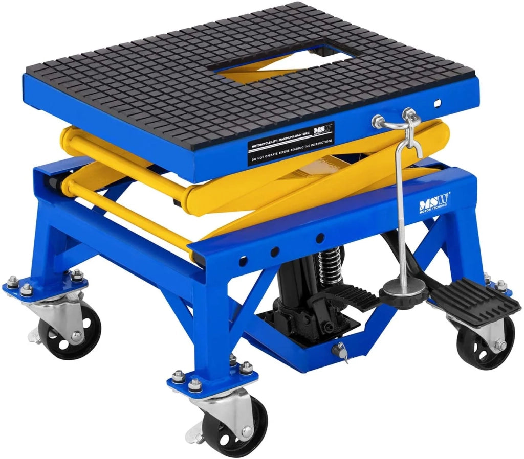 Tavolo elevatore mobile per motociclette sollevatore idraulico per motociclette piattaforma elevatrice mobile capacità 150 kg 14_0003720