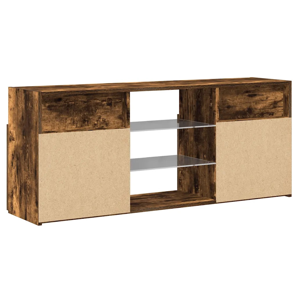 Mobile Porta TV con Luci LED Rovere Fumo 120x30x50 cm cod mxl 16431