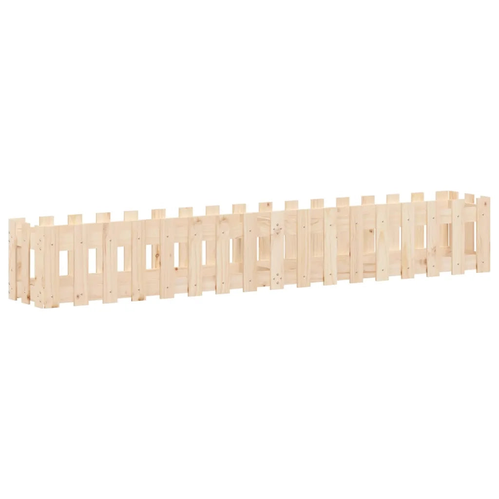 Fioriera | Cassetta per fiori | Vaso Rialzata Giardino a Recinzione 200x30x30cm Legno Pino