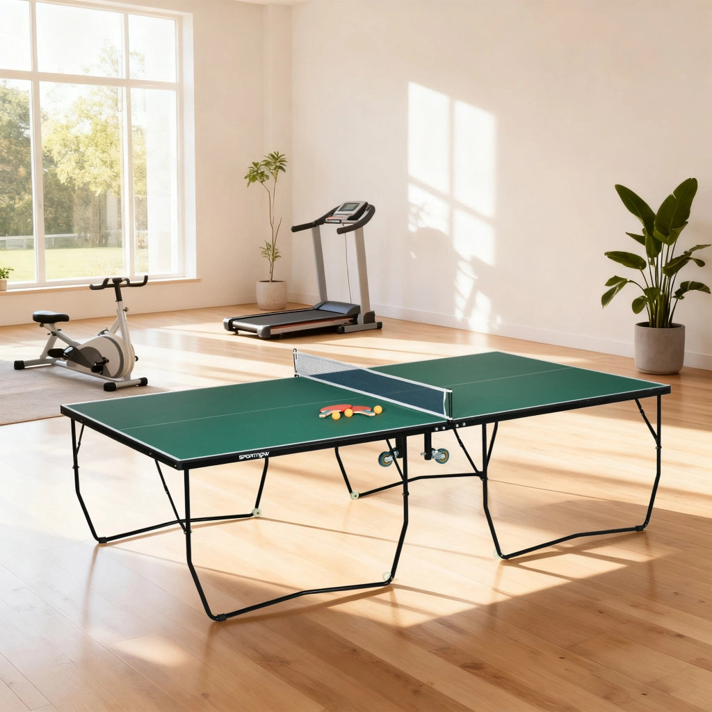 Tavolo da ping pong pieghevole ¨C zephmum ¨C verde, 274x152.5x76 cm