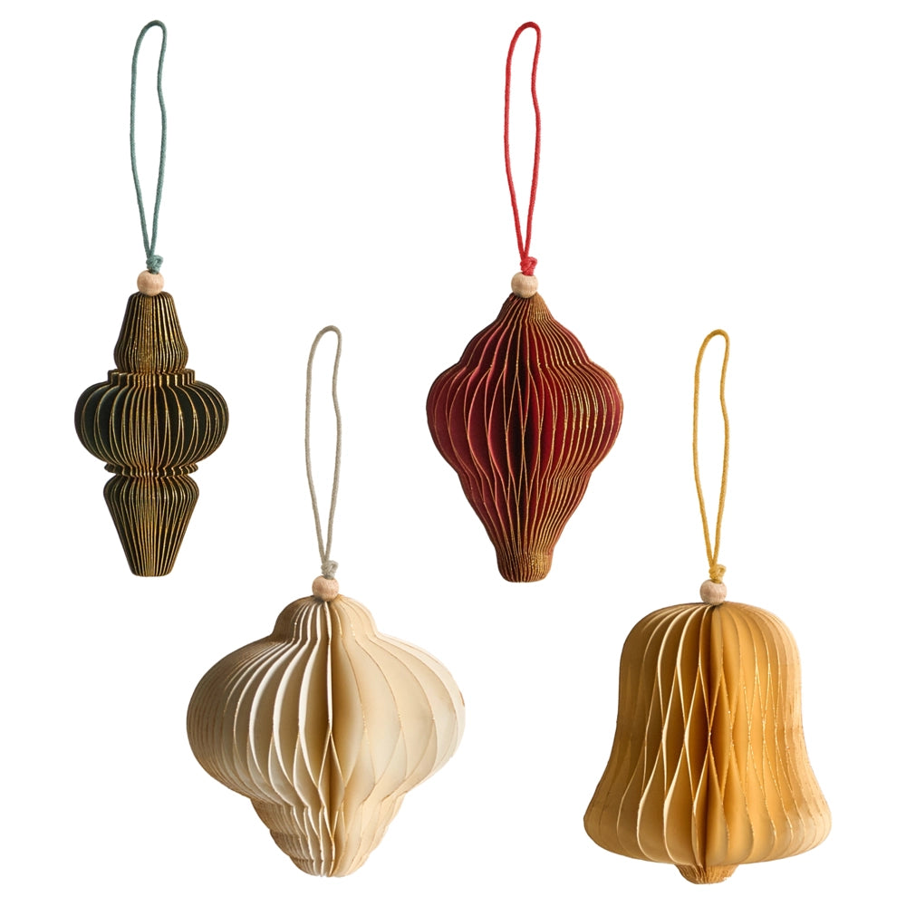 Set di 20 palline di Natale multicolori in carta a nido d'ape, decorazioni 3D da appendere per Natale