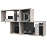 Mensola da parete NORA - Decoro rovere sabbia e antracite - L100 x A53 x P19,5 cm - Made in Germany