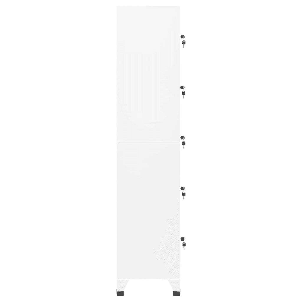 Armadietto con Serratura Bianco 38x40x180 cm in Acciaio 339788