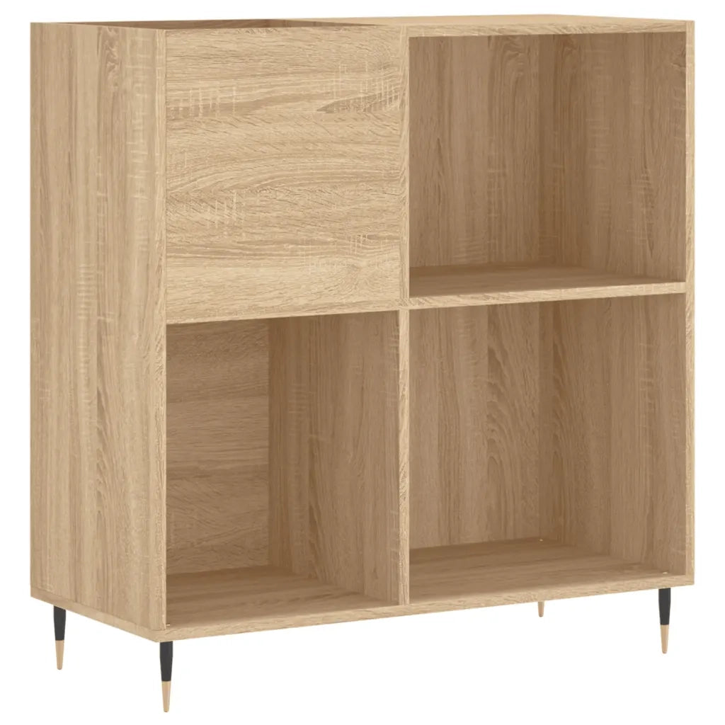 Mobile Porta Dischi Rovere Sonoma 84,5x38x89 Legno Multistrato 831767