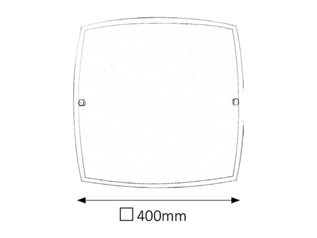 Plafoniera quadrata vetro opale 40cm 2xE27 Nedda Rabalux