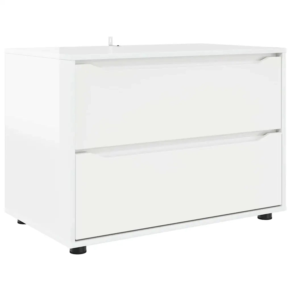 Armadio Bianco Lucido 80 x 48 x 57 cm Legno multistrato