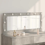 Specchio da Vanità Rettangolare Grigio cemento 100 x 45 x 18 cm 868328