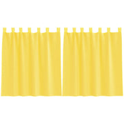 Tende in Voile con Passanti 2 pz Giallo 140x140 cm