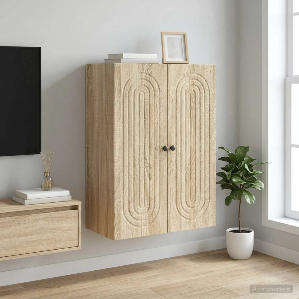 Mobiletto a muro Rovere Sonoma 66 x 34,5 x 90 cm 898057