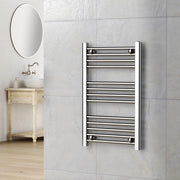 RADIATORE TERMOARREDO SCALDASALVIETTE CROMO LUCIDO CON TUBOLARI Ø25MM MODELLO ELVIA - MM 1230X450 WATT 420 INT.400  - MAM