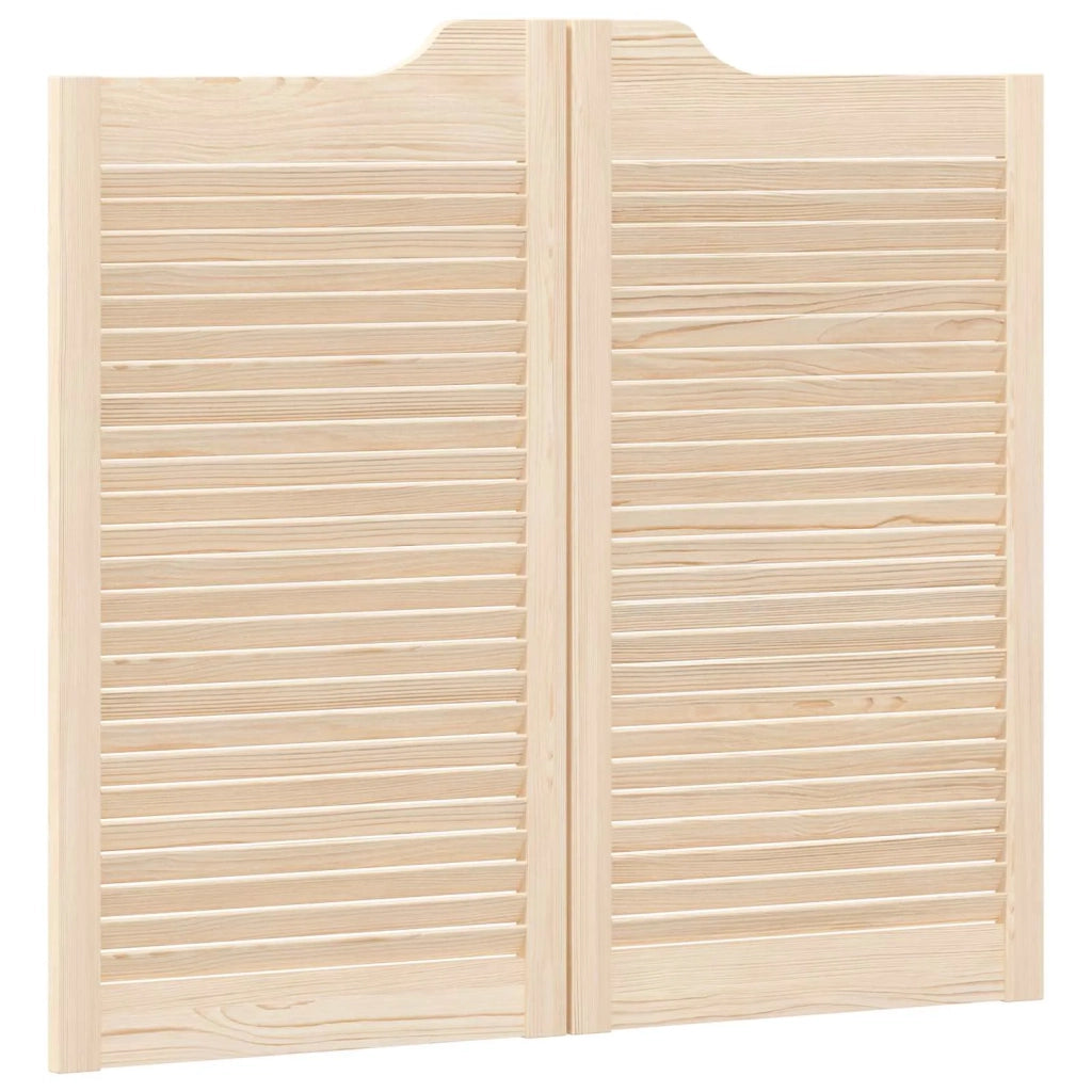 Porte Swing 2 pcs Naturale Legno Massello di Pino