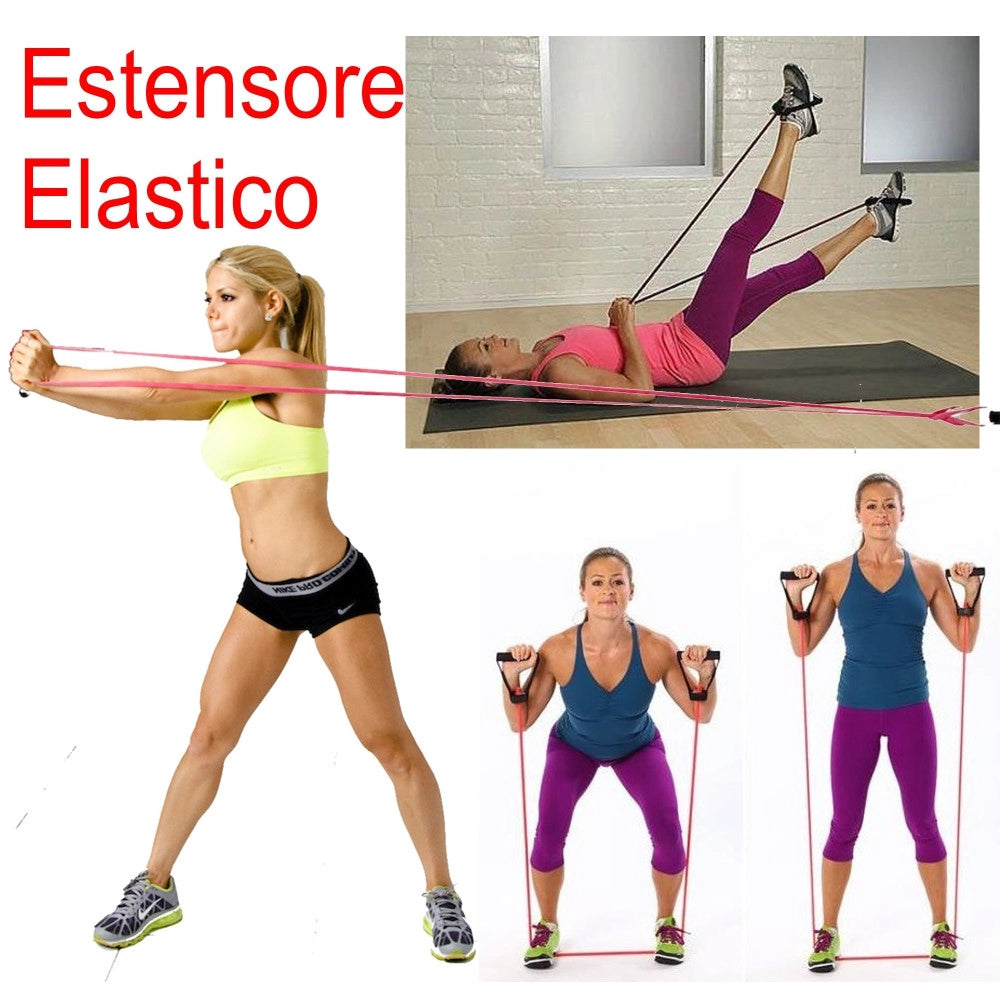 Trade Shop - Estensore Elastico Allenamento Yoga Bodytrainer Fitness Resistance Trainer -