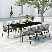 Set Mobili da Pranzo da Giardino 7 pz Antracite cod mxl 39389