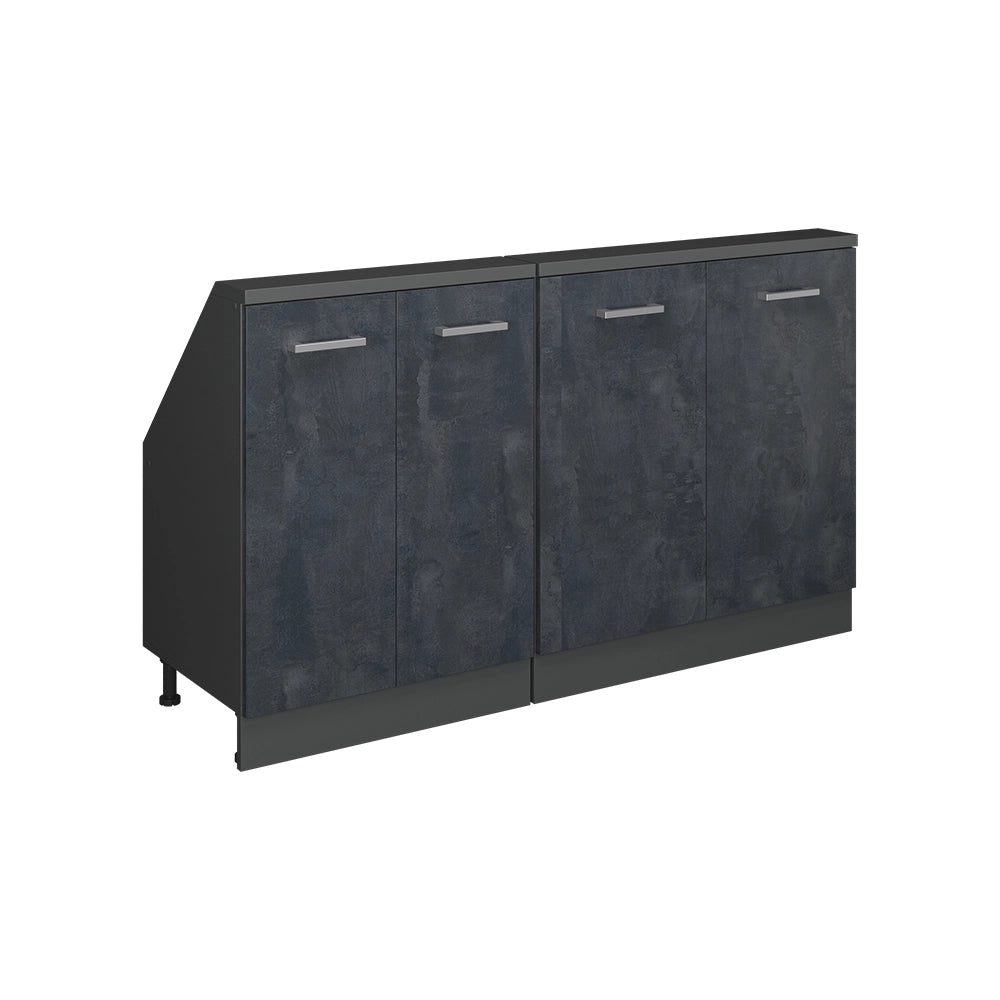 Set di mobili sottotetto Rion Calce nera/Antracite Set di 2 Vicco
