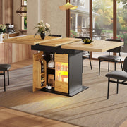 Tavolo estensibile - Xylo - 110-140x80cm con LED e ripiano snack
