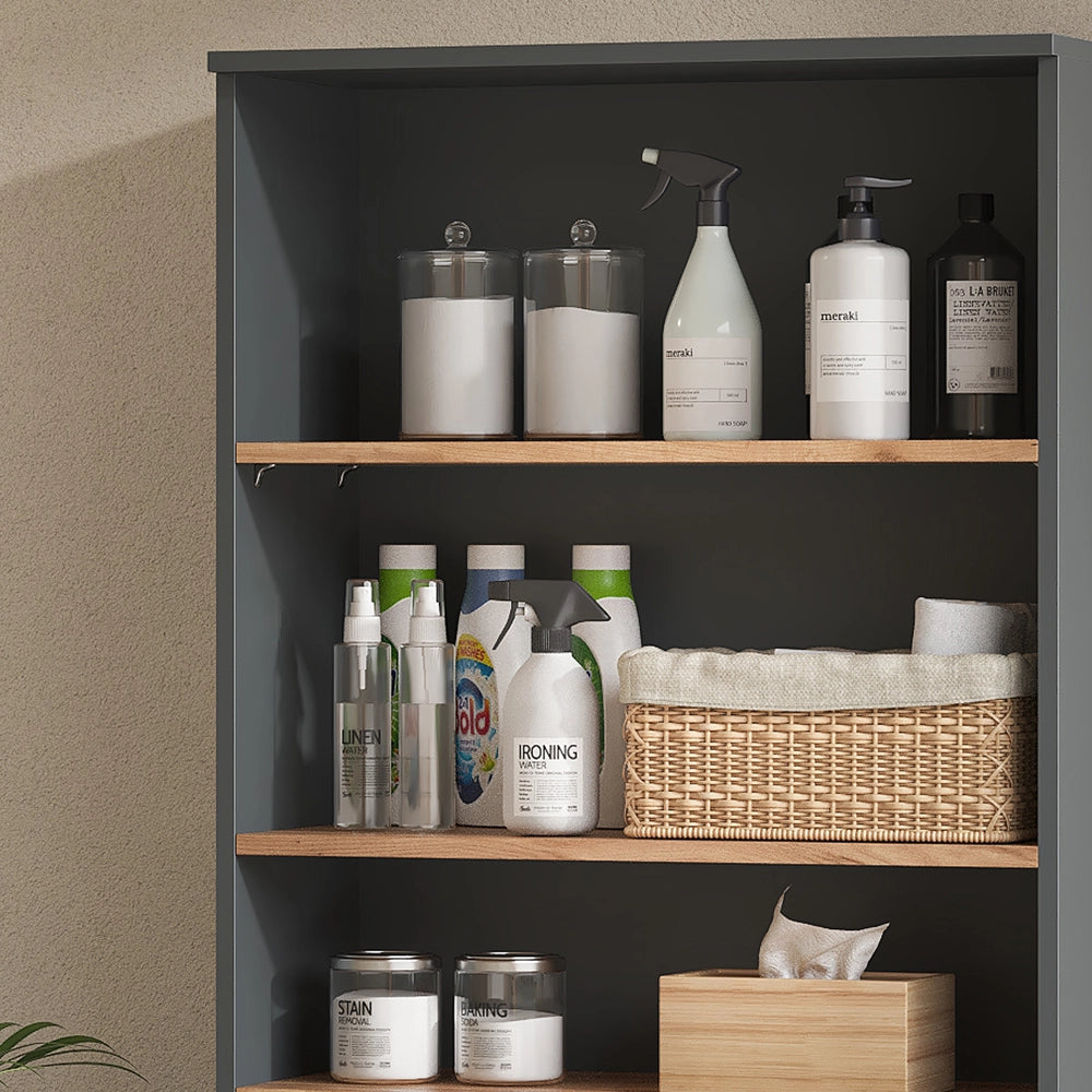 Vicco Mobile da bagno Antracite/quercia dorata 68 x 100.4 cm con ripiani aperti