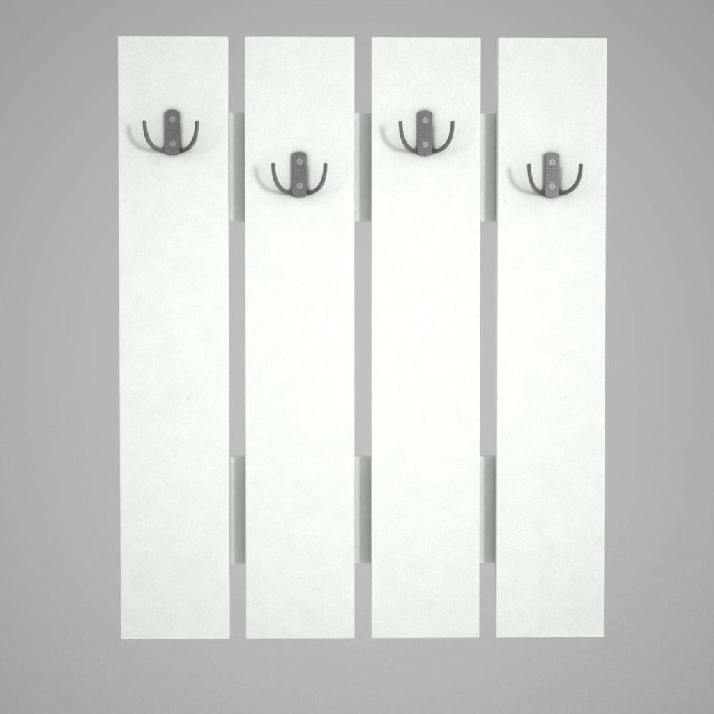 Joachim, Mobile da Ingresso Appendiabiti, 65x4x80h cm Bianco