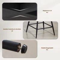Set 2 Sgabelli Bar Girevoli con Schienale e Braccioli, Rivestimento in Velluto a Coste e Poggiapiedi, Beige