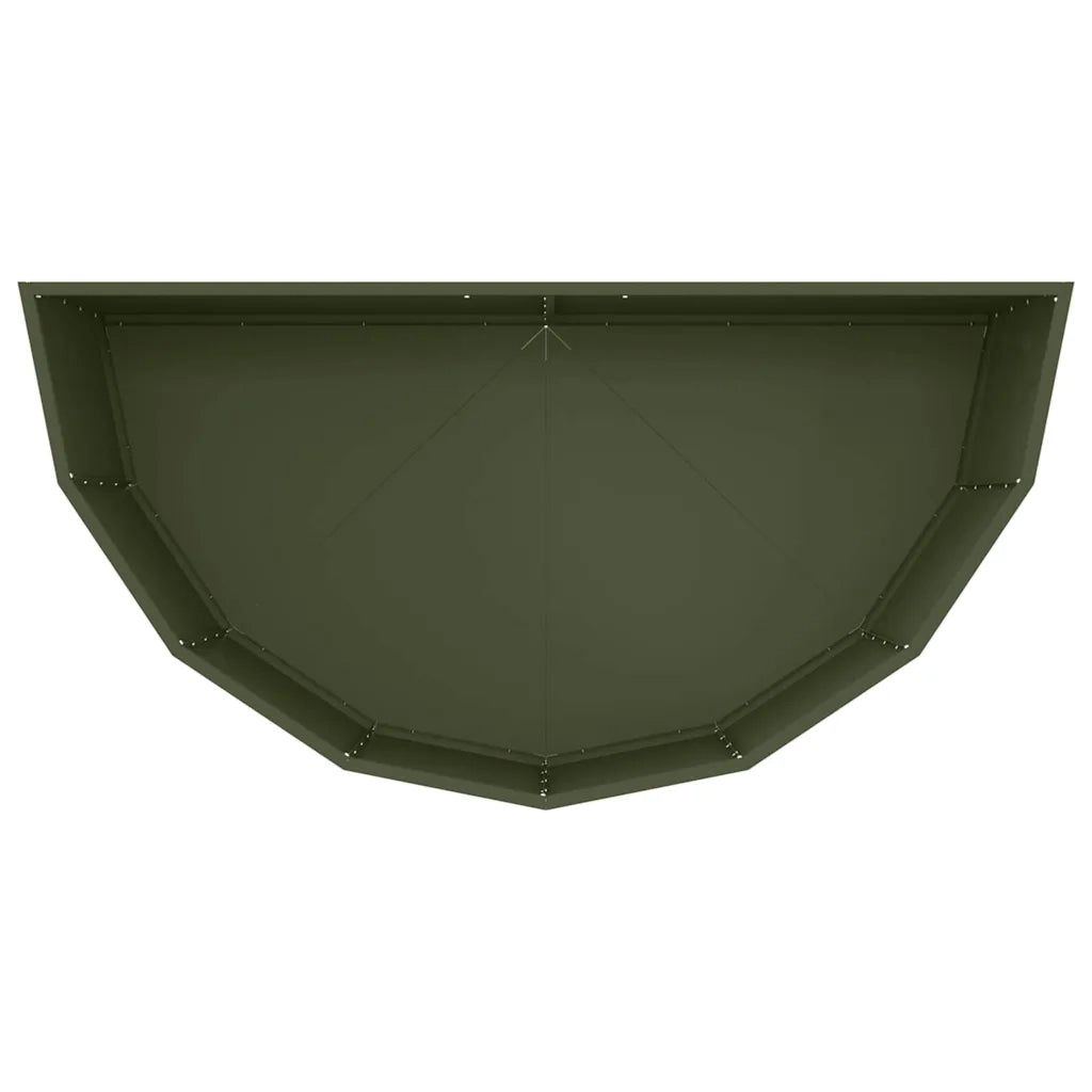 Fioriera | Cassetta per fiori | Vaso Verde oliva 120 x 60 x 50 cm Acciaio