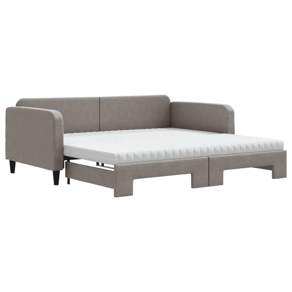 Divano Letto Estraibile Materassi Grigio Scuro 100x200 Tessuto 3196840