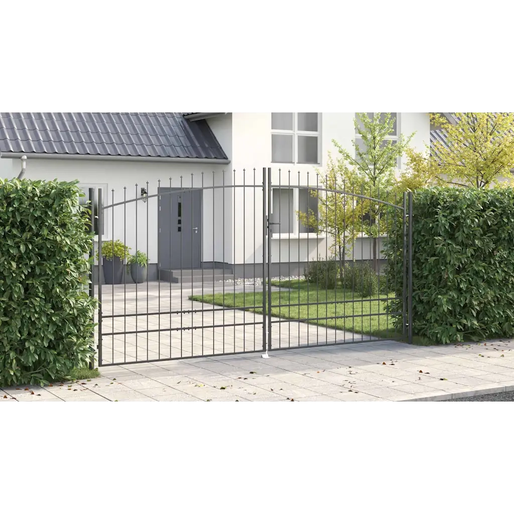 Cancello Doppio Woerden Grigio 400 x 249,5 cm Acciaio 42008859