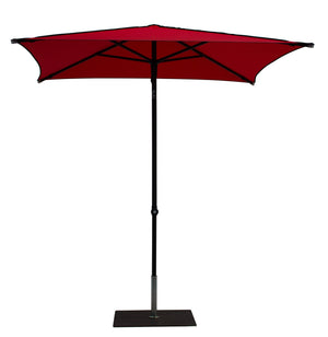 Ombrellone da Giardino 2x2 m Palo Ø38 mm in Alluminio Tessuto Dralon Acrilico Border Rosso