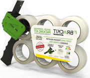 Tape per imballo con rullo 48 mm x 66 m 6 rulli - nastro per imballo forte e resistente per uso frequente - sigilla facilmente confezioni e scatole con Brackit. Magic Tape Dispenser