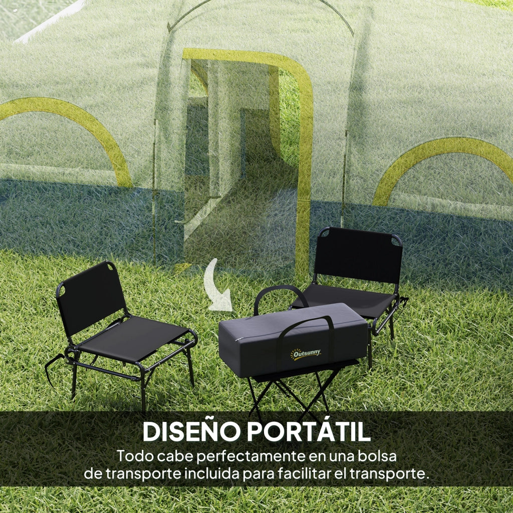 Tenda da campeggio familiare 4 posti ¨C Minimal ¨C 435x251x195 cm blu e bianco