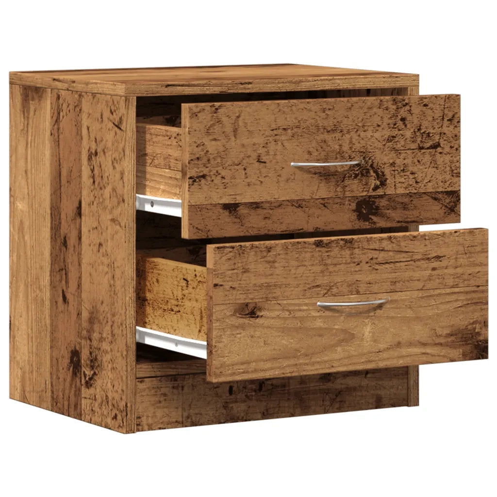 vidaXL Comodini Legno Antico 2 pz 40x30x40 cm in Legno Multistrato