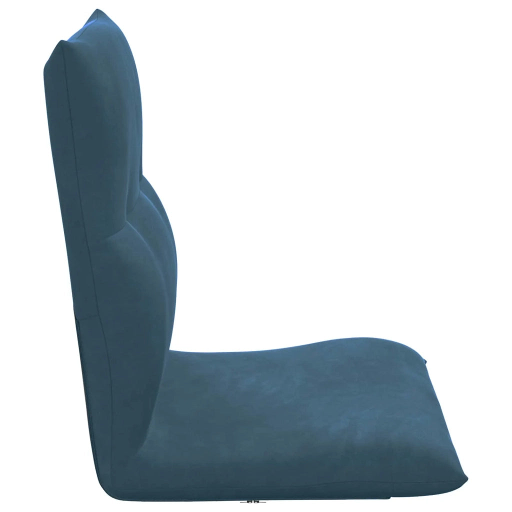 Sedia a pavimento regolabile Blu Velluto