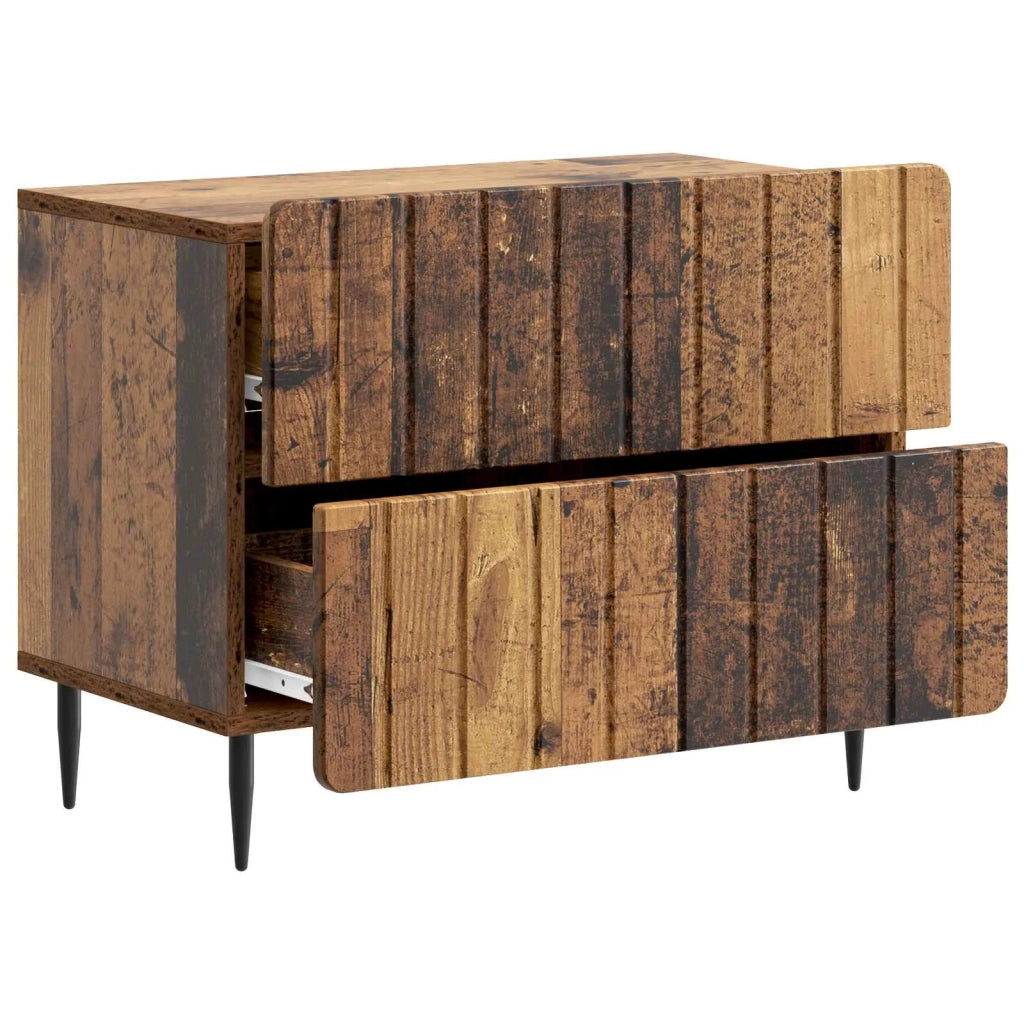 Armadio da Notte con cassetto Legno antico 62 x 34,5 x 49,5 cm 894323