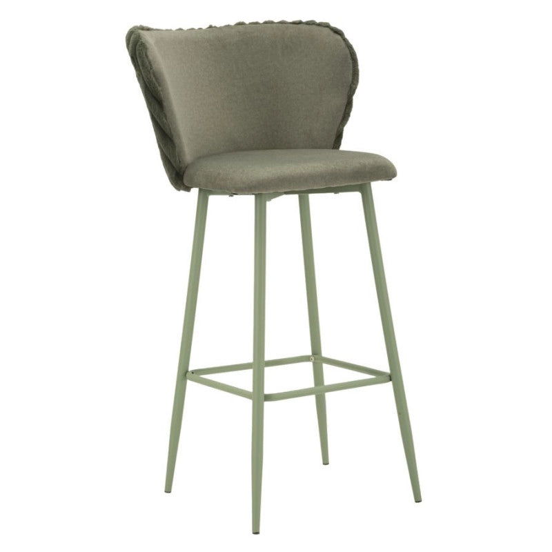 Sgabello Bar Alaska -b- Verde Set 2 Pz cm 55x58x106 (altezza Seduta cm 77)