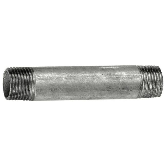 Brixo FRA-138305 Barilotto Zincato Doppio Filetto Maschio Maschio 1'' 150 mm acciaio zincato confezione 10 pezzi