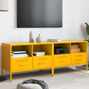 Mobili TV 2 pz Giallo Senape 68x39x50,5 cm in Acciaio