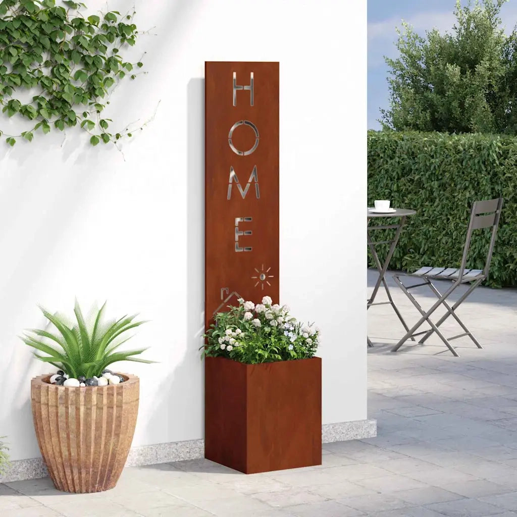 vidaXL Schermo per privacy in giardino Traforo Ruggine 32 x 140 cm