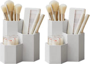Organizzatore multifunzionale per cosmetici, 2 pezzi, contenitore per disegno, telecomando, cassettino per oggetti di toeletta, tavolo da trucco, ufficio, salotto, archiviazione di attrezzi da scrivere