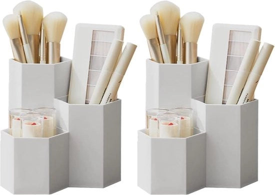 Organizzatore multifunzionale per cosmetici, 2 pezzi, contenitore per disegno, telecomando, cassettino per oggetti di toeletta, tavolo da trucco, ufficio, salotto, archiviazione di attrezzi da scrivere