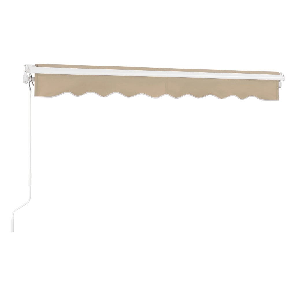 Tenda da Sole a Muro Bitonto con Bracci Estensibili e Manovella 350 x 250 cm (LxP) Beige [en.casa]