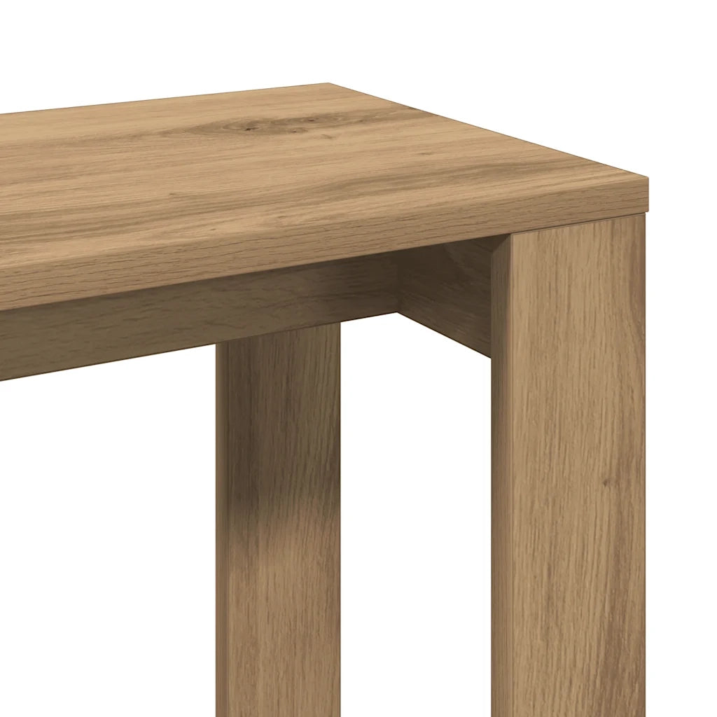 Nido di Tavoli 3 pz | Tavolo laterale Rovere Artigianale in Legno Multistrato